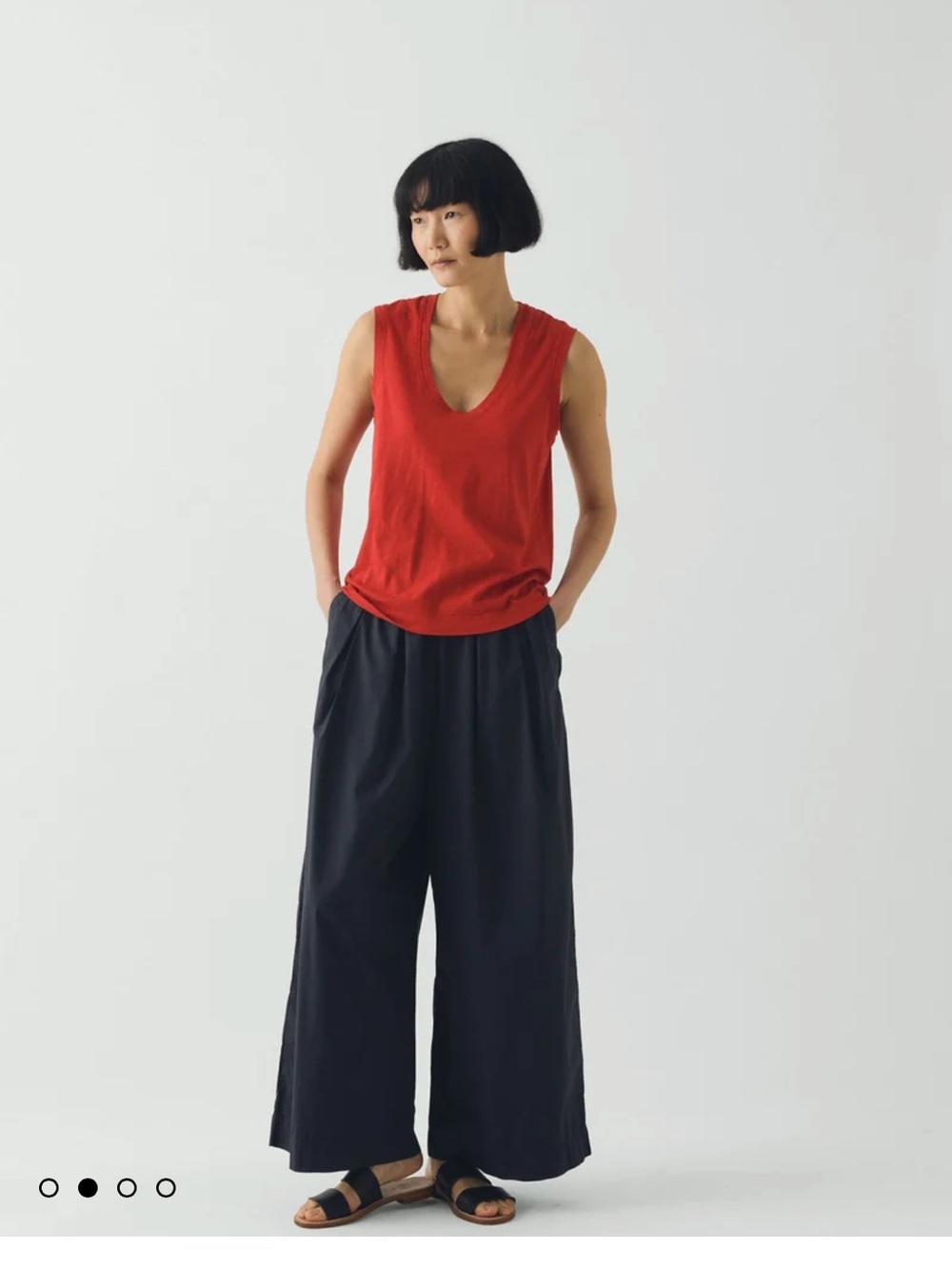 Red cotton jersey tank by TOAST Clothing